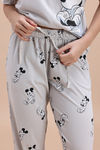 Zivame Mickey and Friends Knit Cotton Pyjama Set - Vapor Blue — thumbnail 7